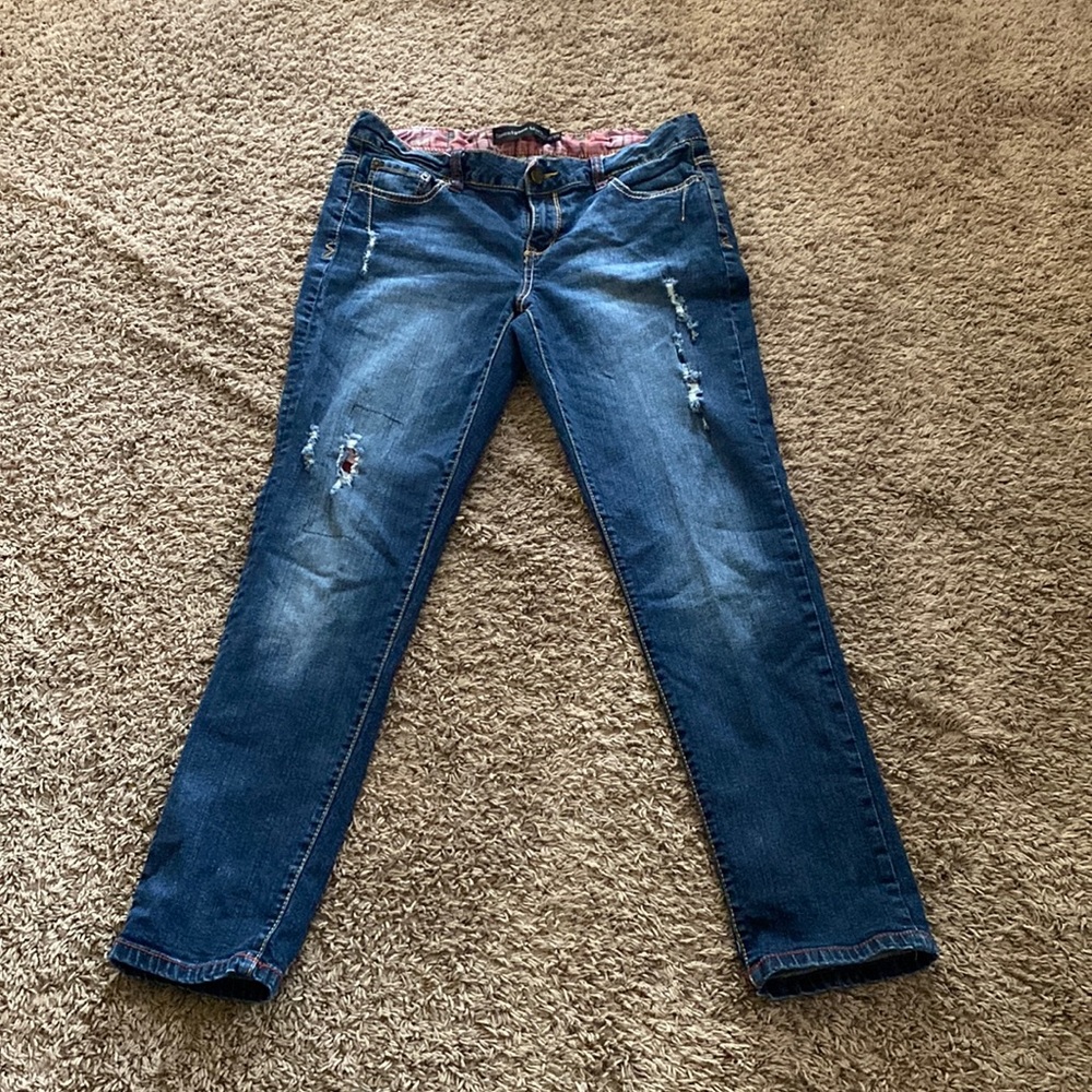 Distressed jeans